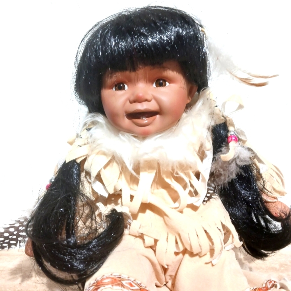 Cathay Collection American Eskimo Baby Porcelain Doll